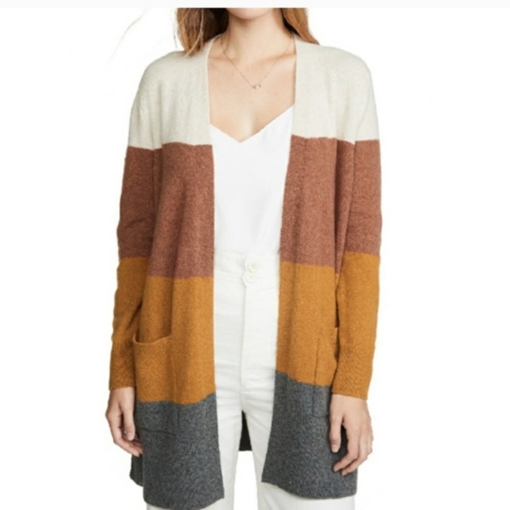 Madewell Kent Striped Cardigan in Coziest Yarn